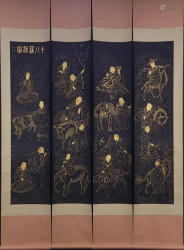 A Set of Chinese Scroll Paintings