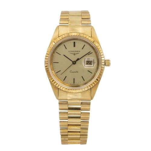 LONGINES DATEJUST LADY QUARTZ EN OR JAUNE - Vers 1980