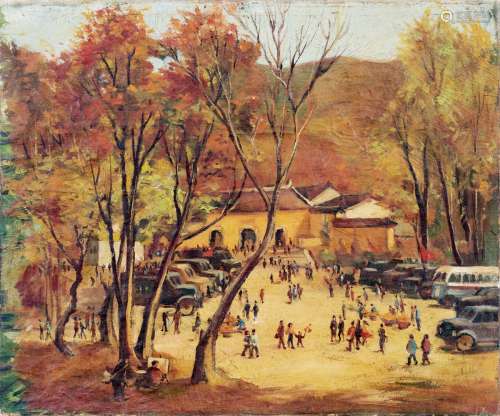 宋征殷（1920～1993） 栖霞寺 布面 油画