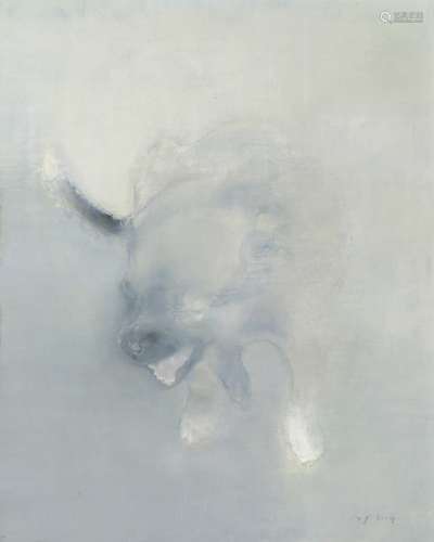 毛焰（b.1968） 2004年作 玉犬 布面 油画