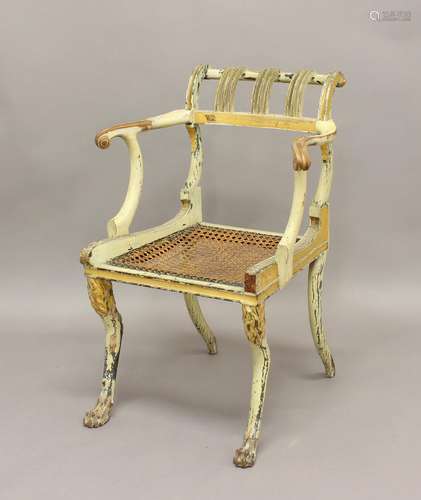 A REGENCY SALON CHAIR IN THE MANNER OF THOMAS HOPE. A fine c...