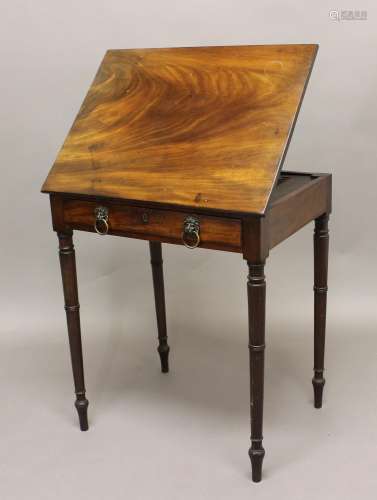 A MAHOGANY ARCHITECTS OR WRITING TABLE, early 19th century, ...