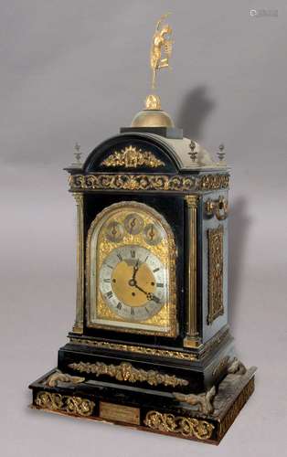 A LARGE GEORGE II STYLE BRACKET CLOCK BY J.C. TURNER OF LOND...