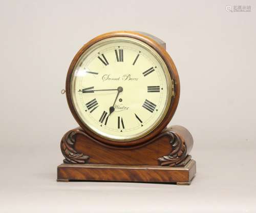 A VICTORIAN MAHOGANY MANTLE CLOCK BY BARR OF WINDSOR. The cl...