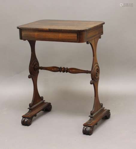 A REGENCY ROSEWOOD SIDE TABLE IN THE MANNER OF GILLOWS. A Re...