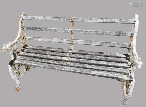 A VICTORIAN 'FURNESS RAILWAY' CAST IRON GARDEN BENCH. The en...