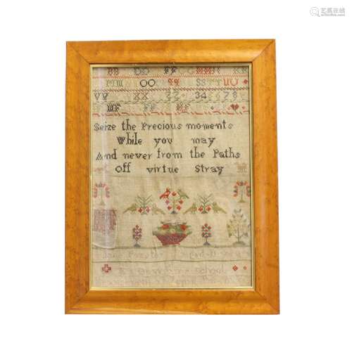 A GEORGE III NEEDLEWORK 'MAP' SAMPLER AND TWO OTHERS. A map ...