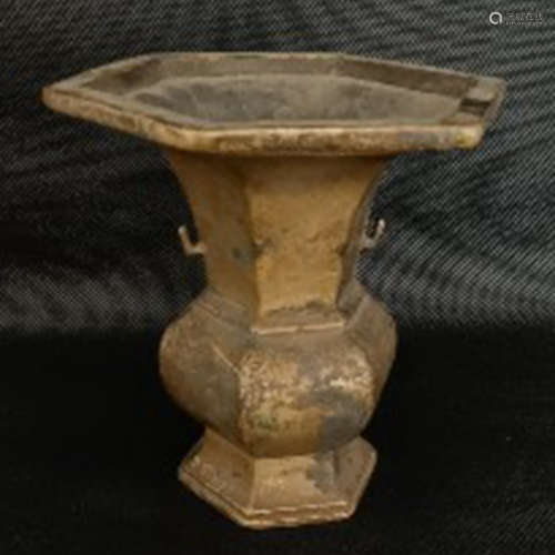 日本19世紀銅花瓶