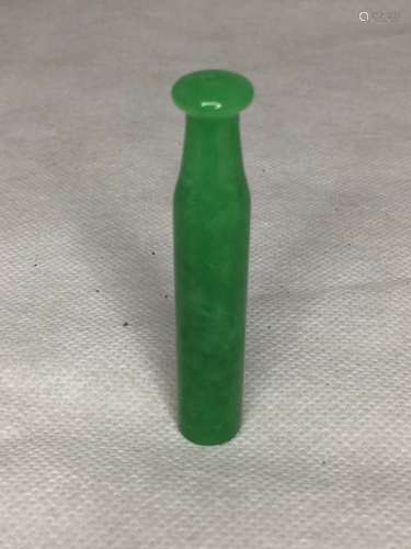 CHINESE JADE/HARDSTONE CIGARETTE HOLDER ,H7.8CM