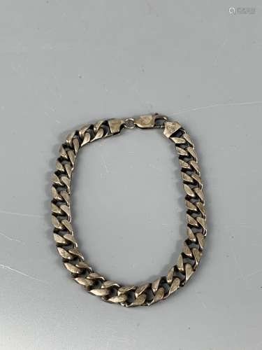 SILVER CURB LINK BRACELET 925 ,WEIGHT 28.6G