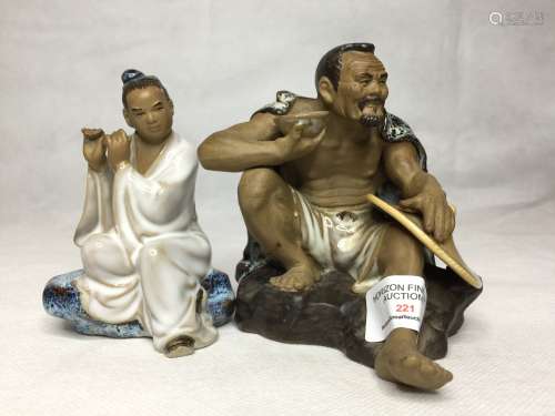 TWO CHINESE PORCELAIN FIGURES ,H12CM
