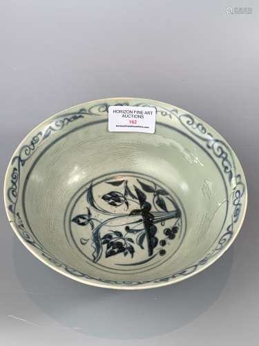 CHINESE BLUE AND WHITE PORCELAIN BOWL ,D17CM,H7.5CM