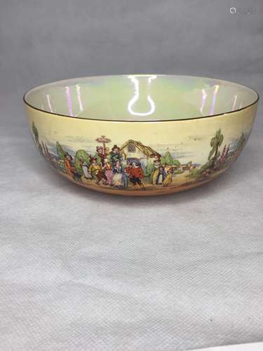 LARGE PORCELAIN BOWL BY L&SON LTD HANLEY,D21CM H 8.5CM