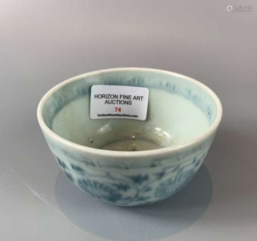CHINESE BLUE AND WHITE PORCELAIN TEA BOWL ,H5CM