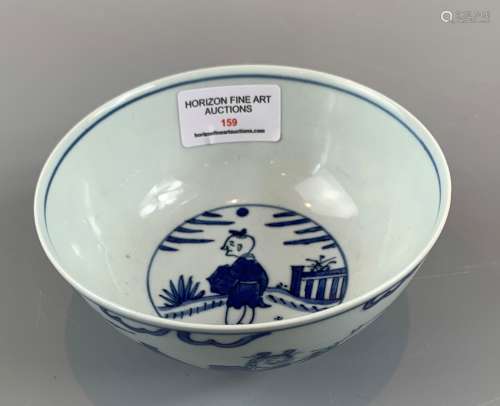 CHINESE BLUE AND WHITE PORCELAIN BOWL ,D12CM,H6CM