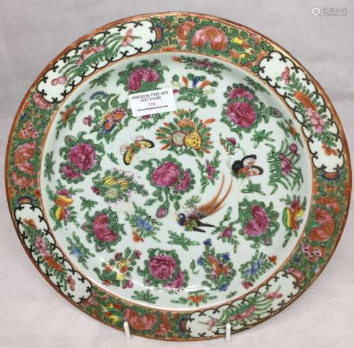 CHINESE CANTON FAMILLE ROSE CHARGER,D29CM