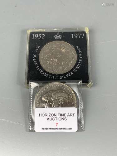 ELIZABETH.II (DG.REG FD) 1977 COIN AND HRH THE PRINCE OF WAL...