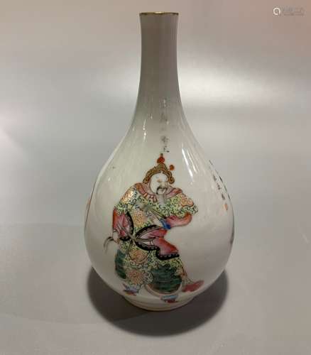 CHINESE FAMILLE ROSE PORCELAIN VASE ,H14.5CM