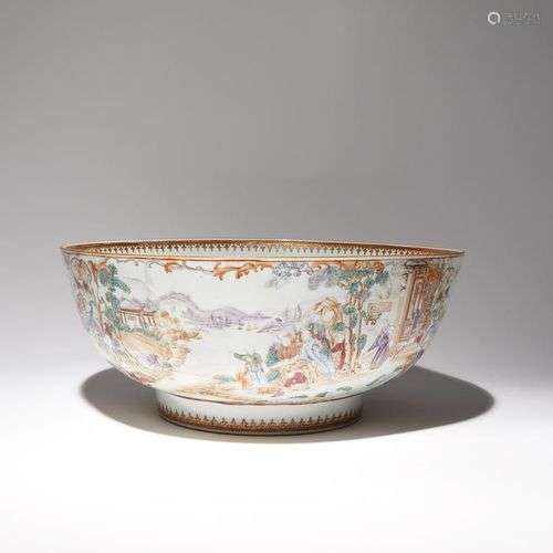 VERRE À PUNCH EN PALETTE MANDARINE CHINOISE QIANLONG 1736-95...