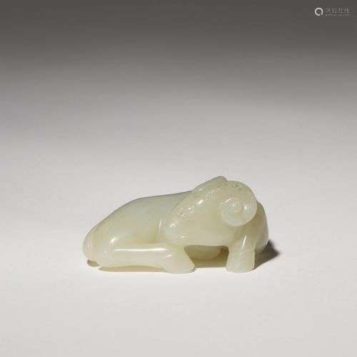 JADE CELADON PALE CHINOISE DE RAM DYNASTIE QING OU PLUS TARD...