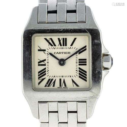 CARTIER. Montre bracelet “Santos Demoiselle” en acier - Réf ...