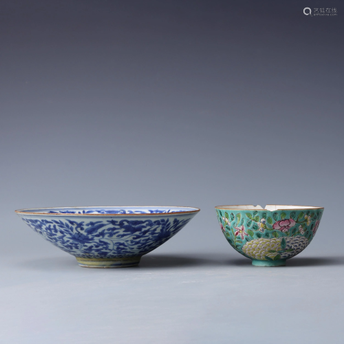 TWO PORCELAIN BOWLS