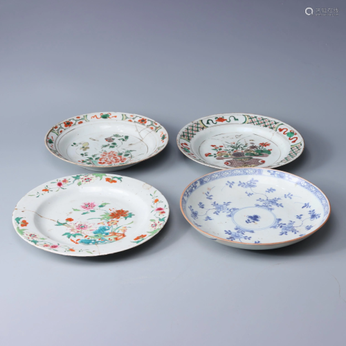 FOUR PORCELAIN PLATES