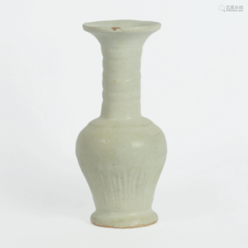 A SHADOW GREEN VASE