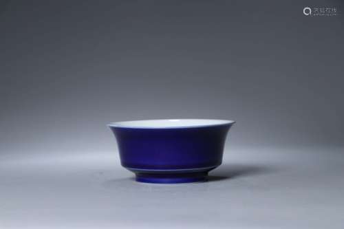 CHINESE SACRIFICIAL BLUE GLAZE BOWL