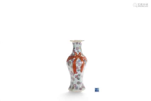 CHINESE CELADON GLAZE HEXAGONAL VASE