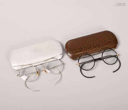 舊金屬眼鏡 2副 1930、1966年製
