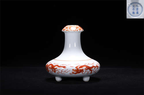 A QOUGE GLAZE PORCELAIN LONG NECK VASE