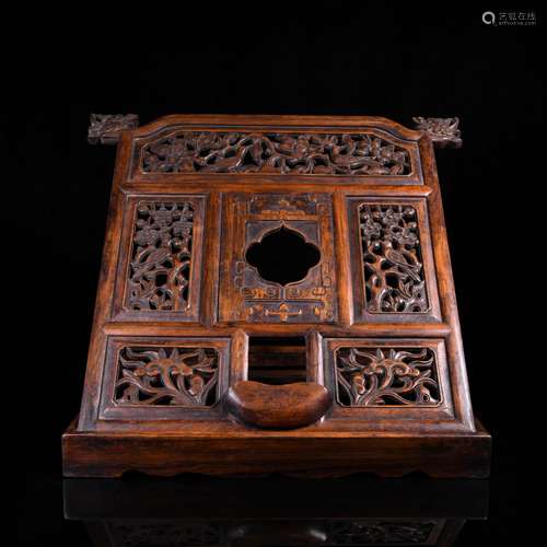 A MING STYLE HUANG HUA LI WOOD BOOK HOLDER