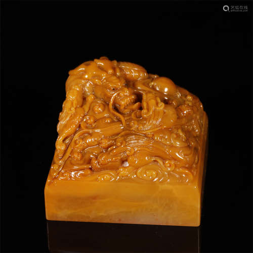 A DRAGON DESIGN TIANHUANG STONE SEAL