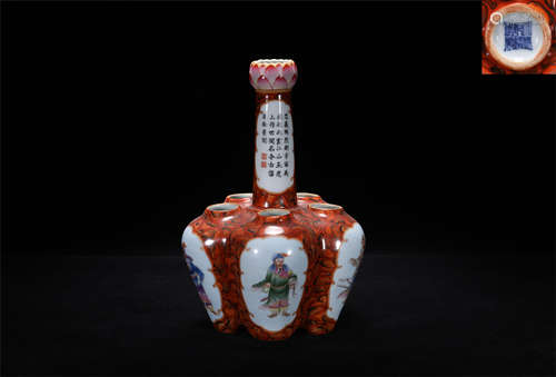 A STONE PATTERN GLAZE PORCELAIN VASE