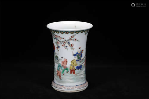 A WU CAI PORCELAIN HUA GU