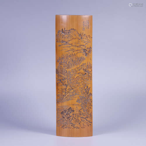 A QING STYLE BAMBOO ARM REST