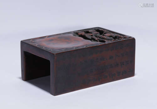 Qing style zinnober inkstone