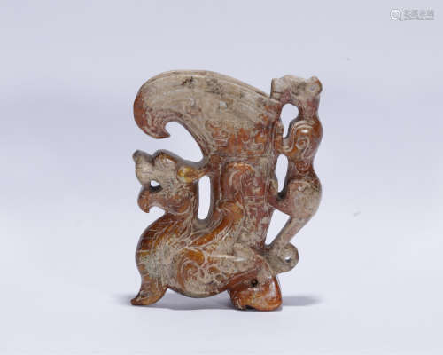 Han style jade carved cup