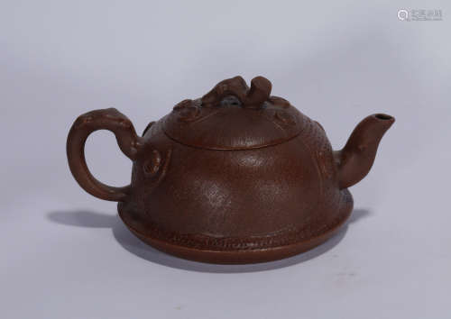 Qing style zisha clay teapot