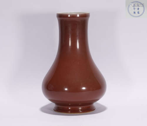 Qing Yongzheng style flambe glaze porcelain vase