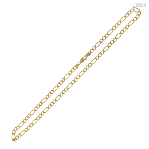 A 14K Yellow Gold Figaro Chain