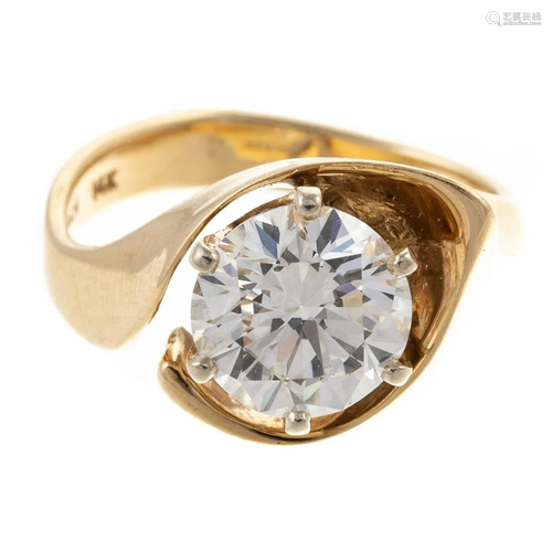 A 1.70 ct Round Brilliant Diamond Ring in 14K