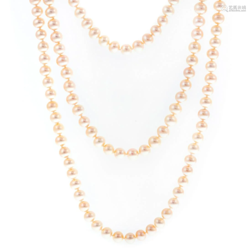 A Long Strand of Very Fine Freshwater Pearls