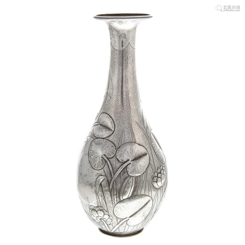 Japonesque Sterling Silver Vase