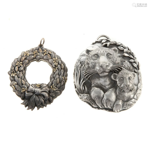 Two Buccellati Sterling Christmas Ornaments