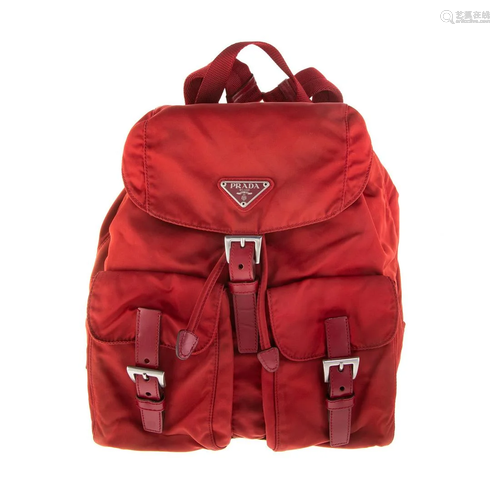 A Prada Tessuto Drawstring Backpack