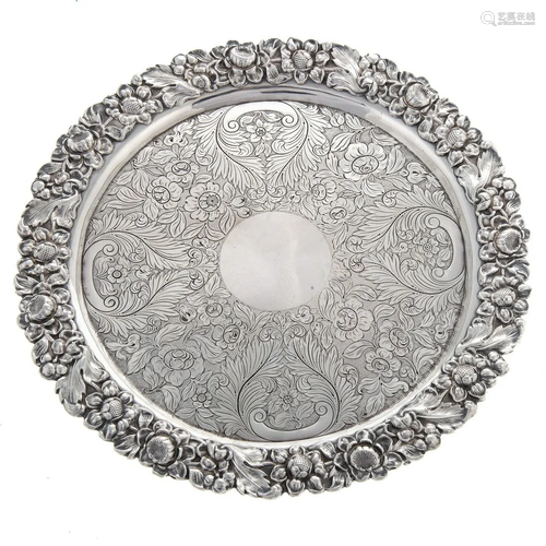 S. Kirk Coin Silver Salver