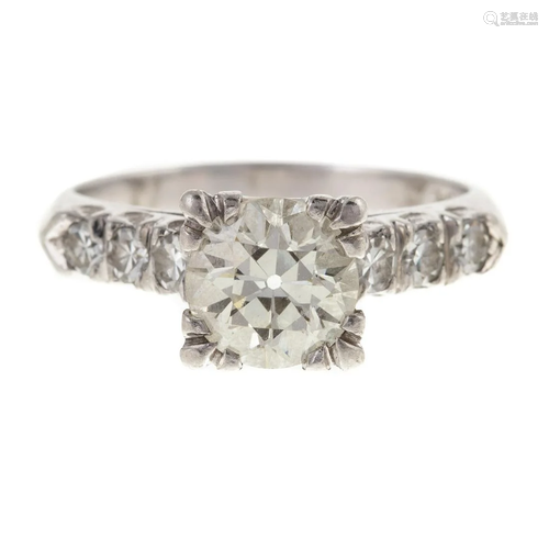 A 1.40 ct Old European Cut Diamond Ring in Platinum