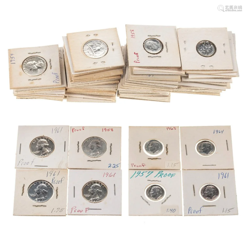 80 Proof Silver Dimes & Quarters, 1954-1964